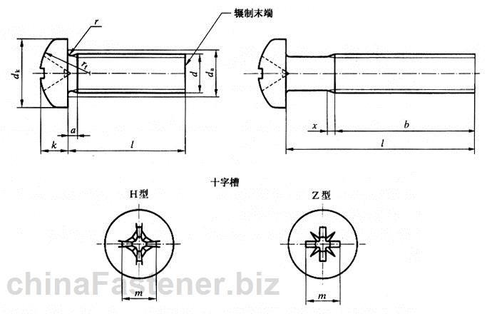 十字槽盘头螺钉|GB/T818-2000[标准 技术参数]