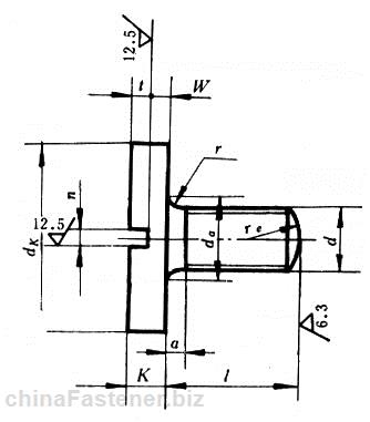 开槽大圆柱头螺钉|GB833-88[标准 技术参数]