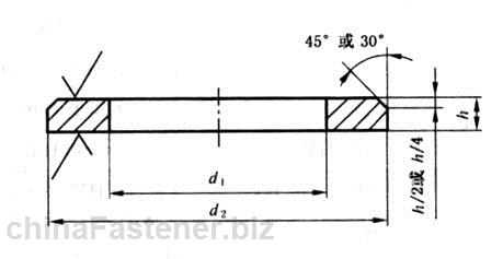 平垫圈倒角型A级|GB/T97.2-2002[标准 技术参数]