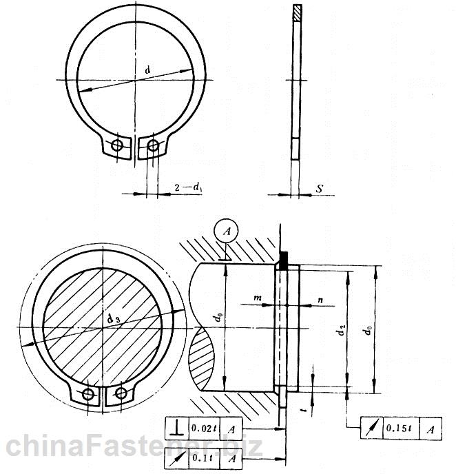 轴用弹性挡圈-B型|GB894.2-86[标准 技术参数]