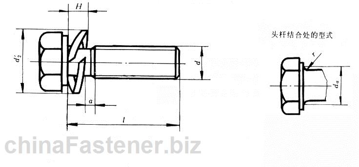 六角头螺栓和弹簧垫圈组合件|GB9074.15-88[标准 技术参数]