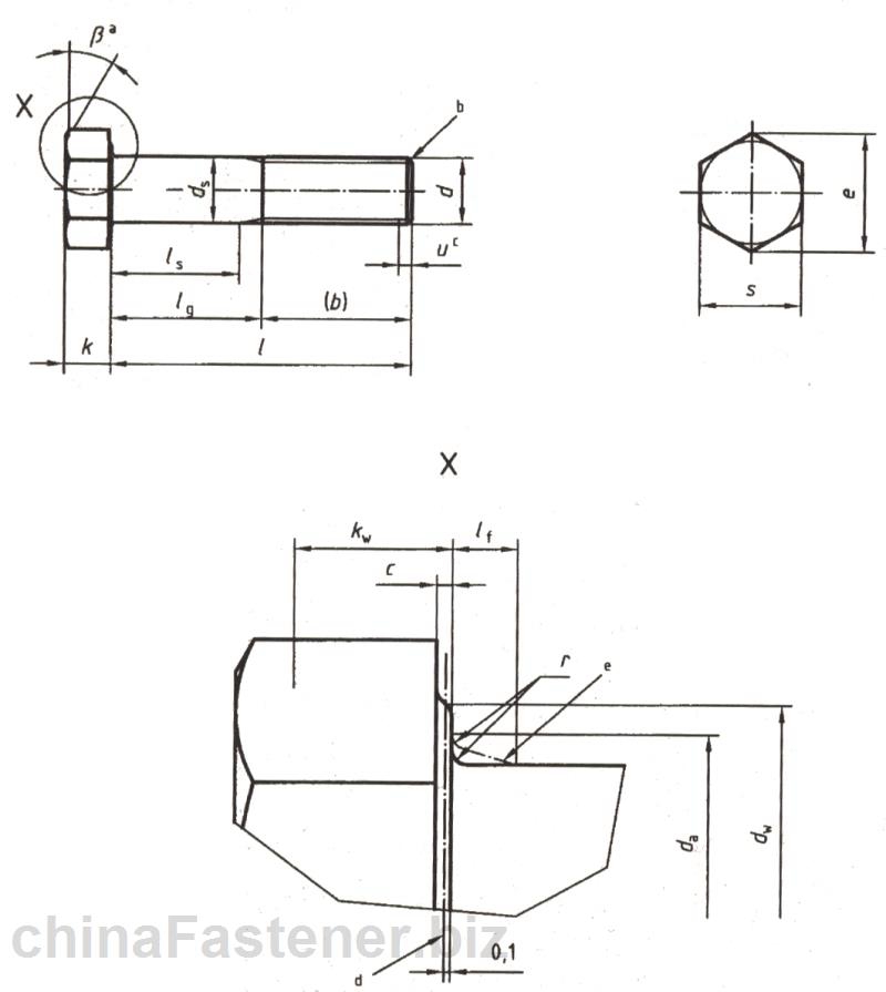 六角头螺栓—产品等级A和B级（ISO4014:1999）|DINENISO4014[标准 技术参数]