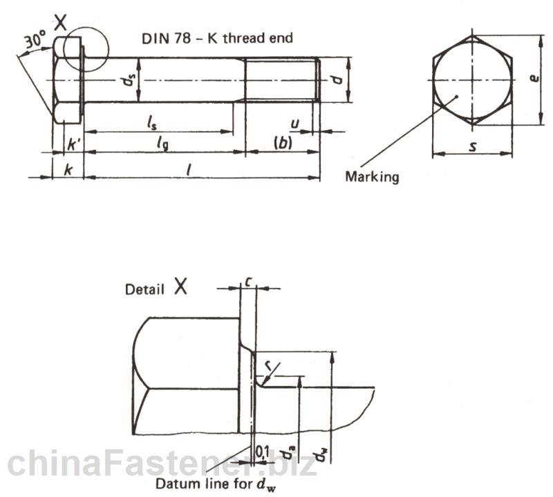 钢结构用—大六角头高强度螺栓|DIN6914[标准 技术参数]