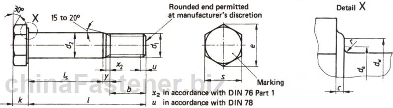 钢结构用—大六角头铰制孔高强度螺栓和六角螺母连接副|DIN7999[标准 技术参数]