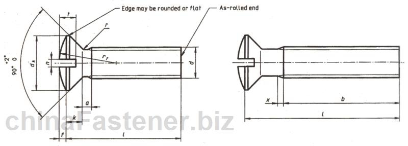 开槽半沉头螺钉（通用头型）－产品等级A级（ISO2010:1994）|DINENISO2010[标准 技术参数]