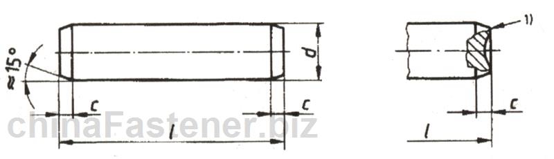 圆柱销－淬硬钢和马氏体不锈钢（定位销）（ISO8734:1997）|DINENISO8734[标准 技术参数]