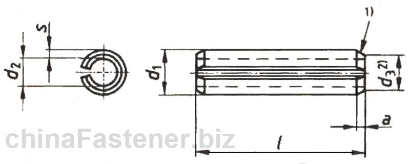 弹性圆柱销—开槽—轻型（ISO13337:1997）|DINENISO13337[标准 技术参数]
