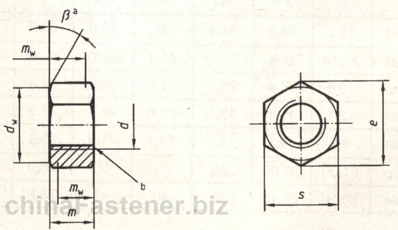 六角螺母—产品等级C级（ISO4034:1999）|DINENISO4034[标准 技术参数]