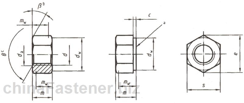 1型六角螺母—细牙螺纹—产品等级A和B级（ISO8673:1999）|DINENISO8673[标准 技术参数]