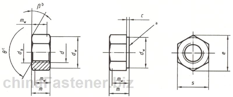 2型六角螺母—细牙螺纹—产品等级A和B级（ISO8674:1999）|DINENISO8674[标准 技术参数]