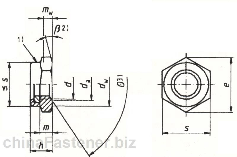 非金属嵌件六角锁紧薄螺母（ISO10511:1997）|DINENISO10511[标准 技术参数]