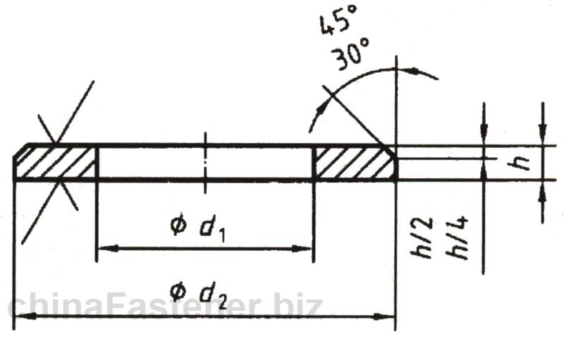 平垫圈—标准系列—产品等级C级（ISO7091:2000）|DINENISO7091[标准 技术参数]