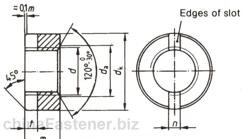 圆螺母—端面开槽 | DIN 546