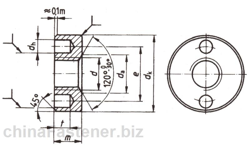 圆螺母—端面带孔|DIN547[标准 技术参数]