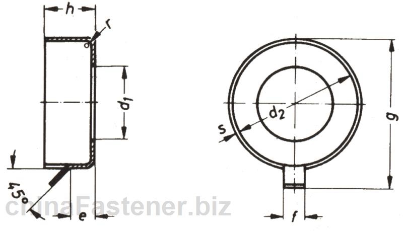 安全杯—DIN84开槽圆柱头螺钉用|DIN526[标准 技术参数]