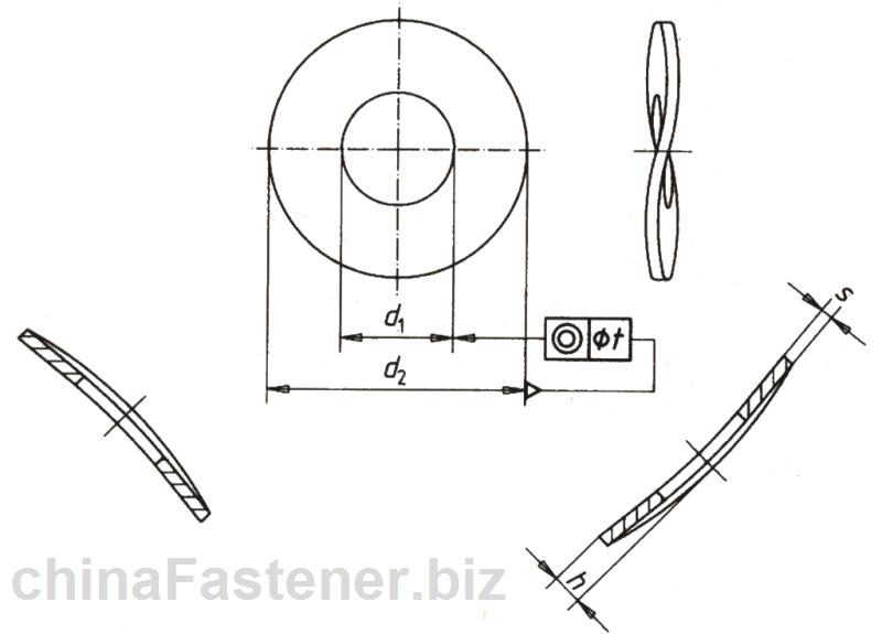 螺钉和垫圈组合件用波形弹性垫圈|DIN6904[标准 技术参数]