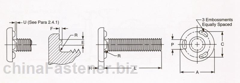TUS3型焊接螺栓（支撑面带三椭圆焊点）|IFI-1482002[标准 技术参数]