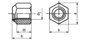 无锡螺丝厂提供-A4-DIN982不锈钢尼龙防松加厚螺母
