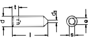 A4-DIN914不锈钢内六角尖端（紧定）机米螺丝