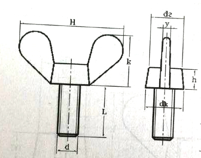 无锡螺丝厂提供-A2-DIN316不锈钢蝶型螺丝