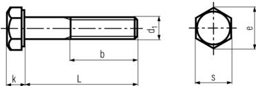 嘉兴[螺栓|外六角螺栓|外六角]螺丝厂供应10.9级 DIN931半牙外六角螺栓-发黑