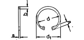 嘉兴[挡圈|孔用弹性挡圈]螺丝厂供应65MN DIN472孔用弹性挡圈